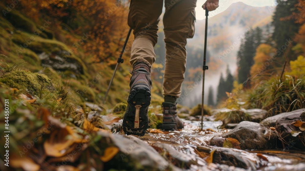 Inclusive Outdoor Hiking with Person Wearing Prosthetic Limb demonstrating diversity and equality in outdoor recreation, promoting accessibility and representation in nature. Inclusive Outdoor Hiking with Person Wearing Prosthetic Limb demonstrating diversity and equality in outdoor recreation, promoting accessibility and representation in nature.