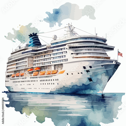 Cruise Ship Ilustration Design Very Extreme photo