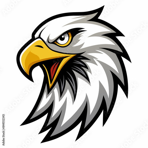 Eagle gaming mascot logo design illustration  eagle logo  american bald eagle illustration