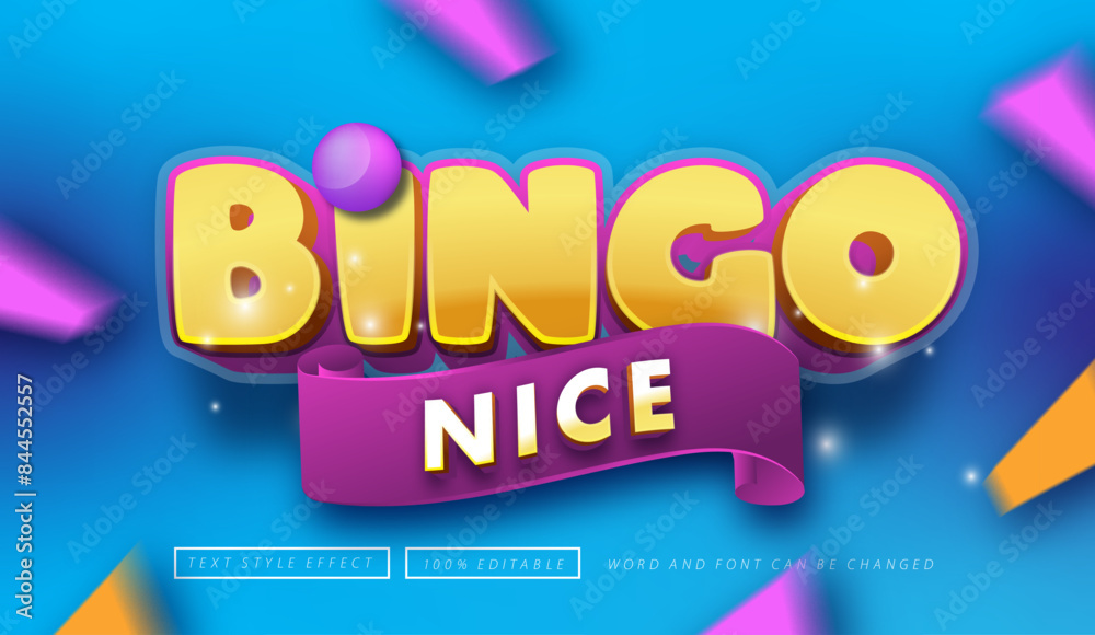 Bingo Nice Text effect editable Bingo Nice Text effect editable