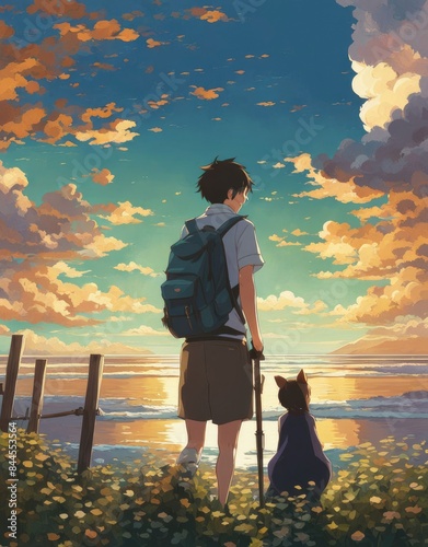 character illustrations of a married couple in anime and cartoon style.