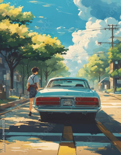 character illustrations of a married couple in anime and cartoon style.