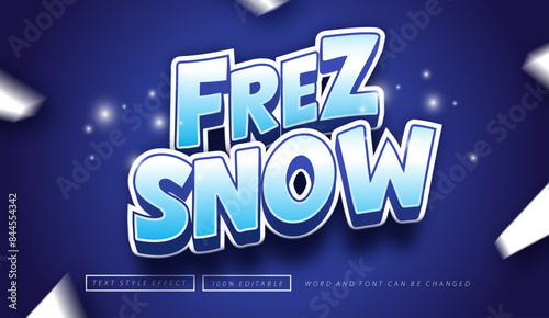 Frez Snow Text effect Editable