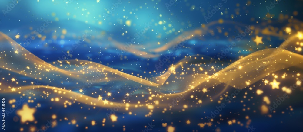 輝く星と光のきらめきの幻想的な夜空 Stock Illustration | Adobe Stock