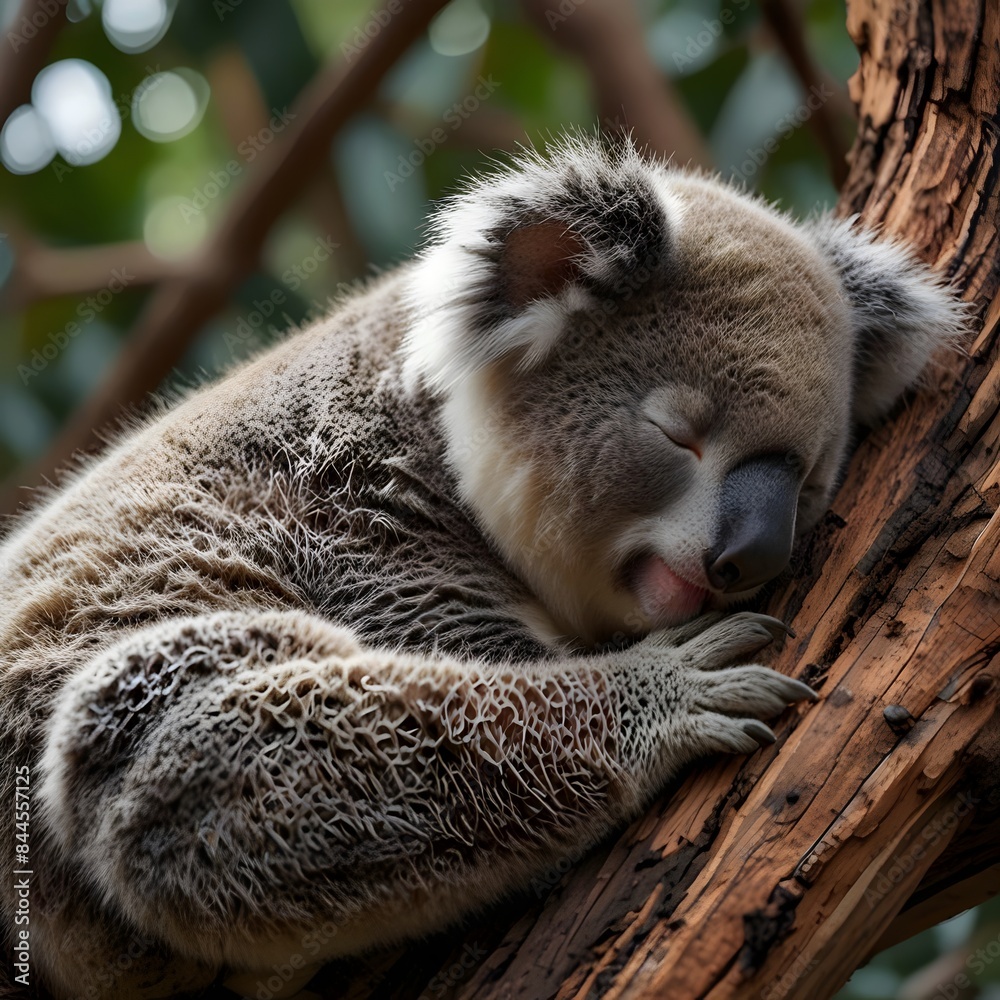 Fototapeta premium Koala Sleeping Generative Art