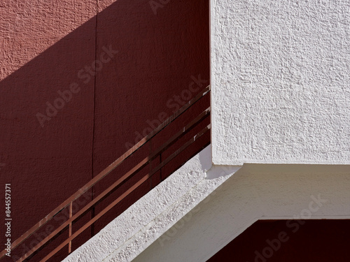 detail of a building. stairs in the wall
