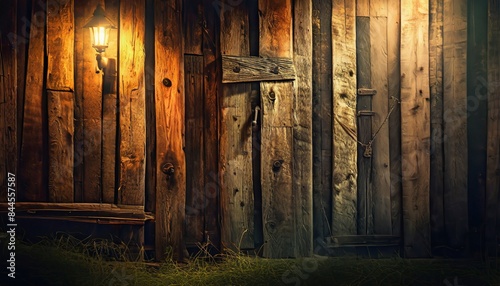old wood door