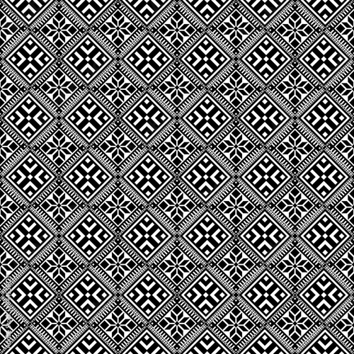 Geometric ethnic oriental seamless pattern traditional design for background,carpet,wallpaper,clothing,wrapping,batik,fabric,Vector, illustration. Embroidery style.