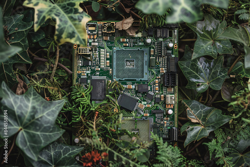 Biodegradable electronics: Illustrate electronics that safely decompose, symbolizing a stride towards reducing e-waste photo