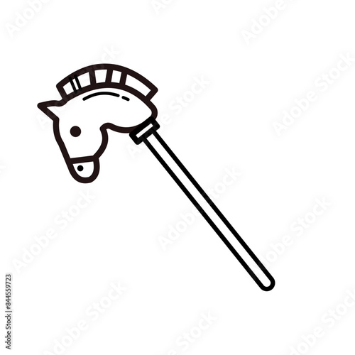 hobby horsing - vector icon