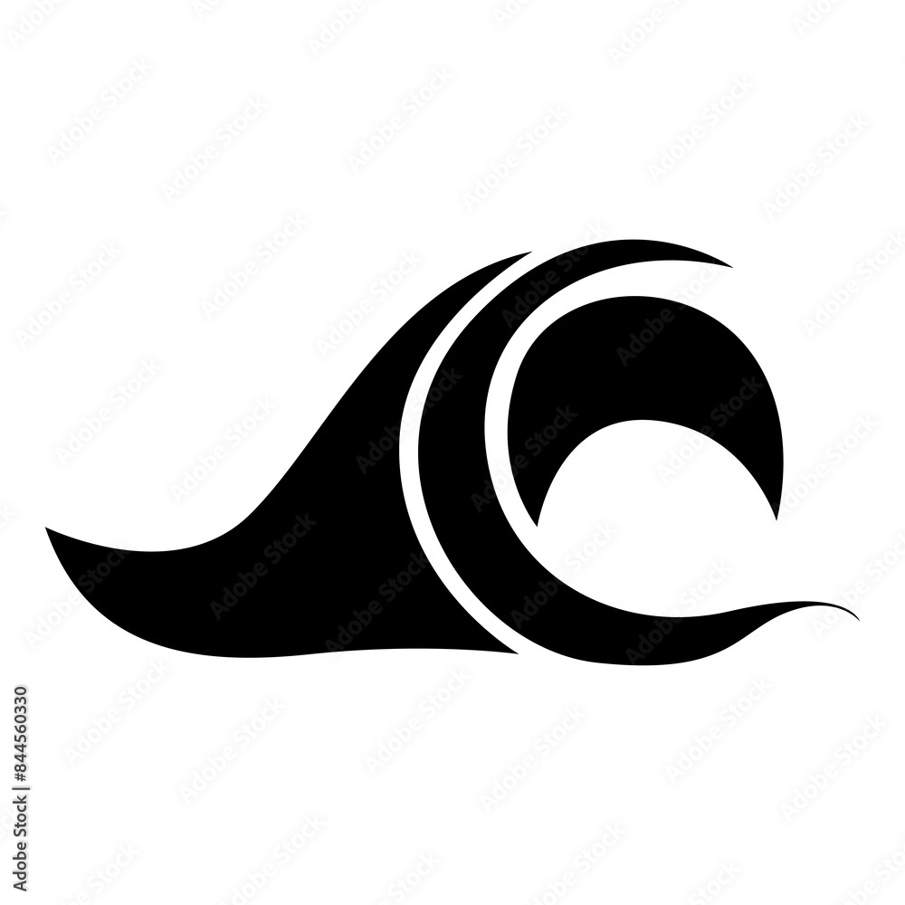 Fototapeta premium Wave water icon transparent background