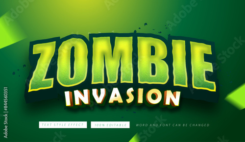 Zombie Invasion Text effect editable