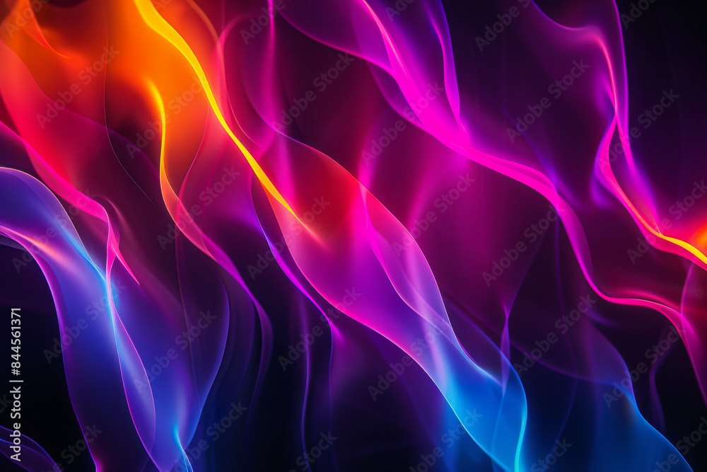 close up horizontal illustration of glowing transparent colourful waves abstract background close up horizontal illustration of glowing transparent colourful waves abstract background