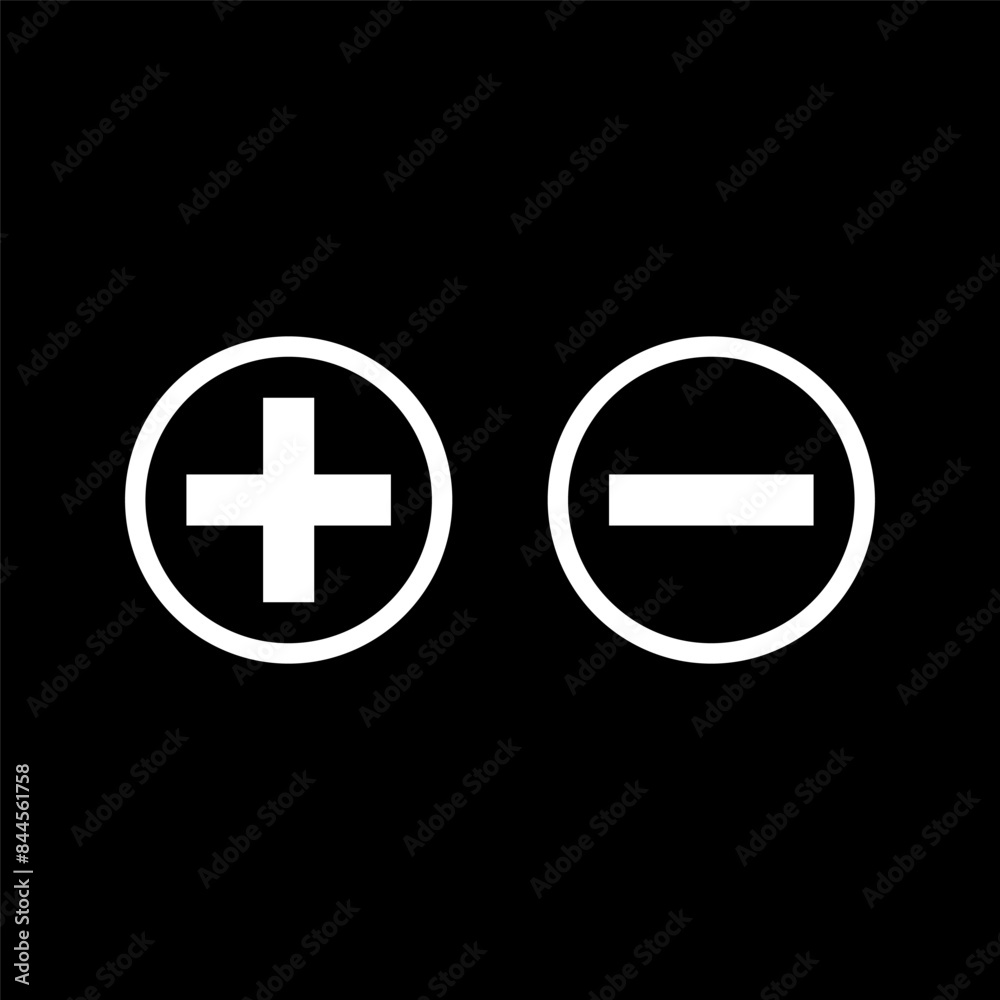 Obraz premium Simple plus and minus icon