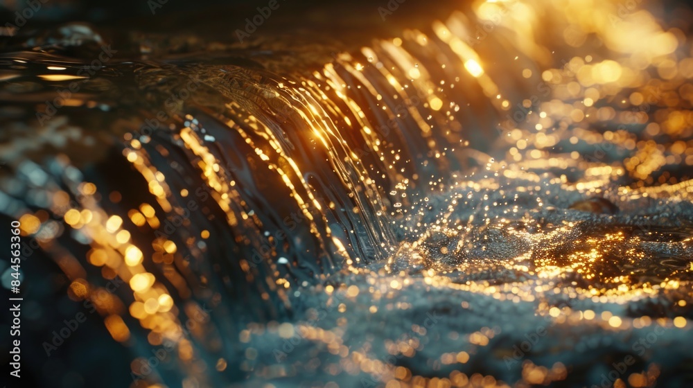 Golden Hour Reflections on Rippling Water Texture Golden Hour Reflections on Rippling Water Texture