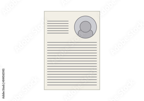 Documento de curriculum vitae de un perfil de trabajador