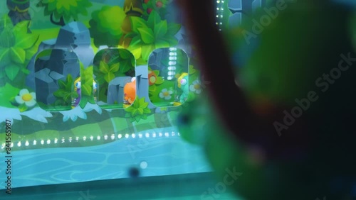 Toys in the children's game machine move