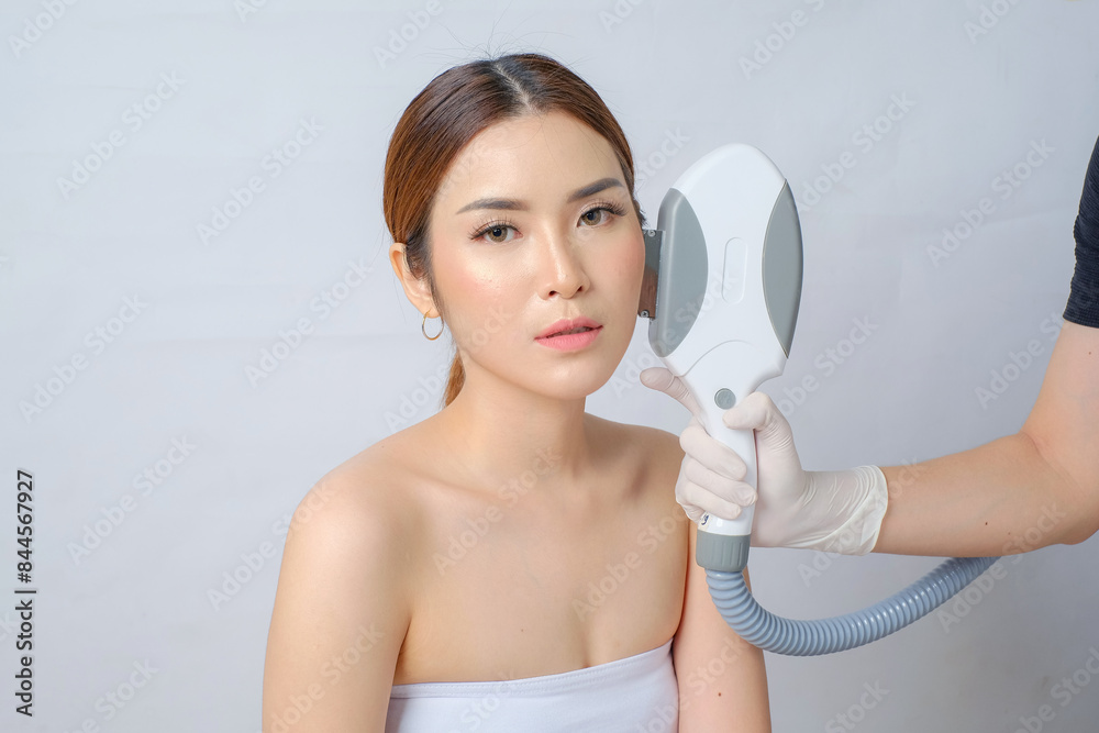 Beauty Session Asian Lady with IPL (Intense Pulsed Light) Therapy Beauty Session Asian Lady with IPL (Intense Pulsed Light) Therapy