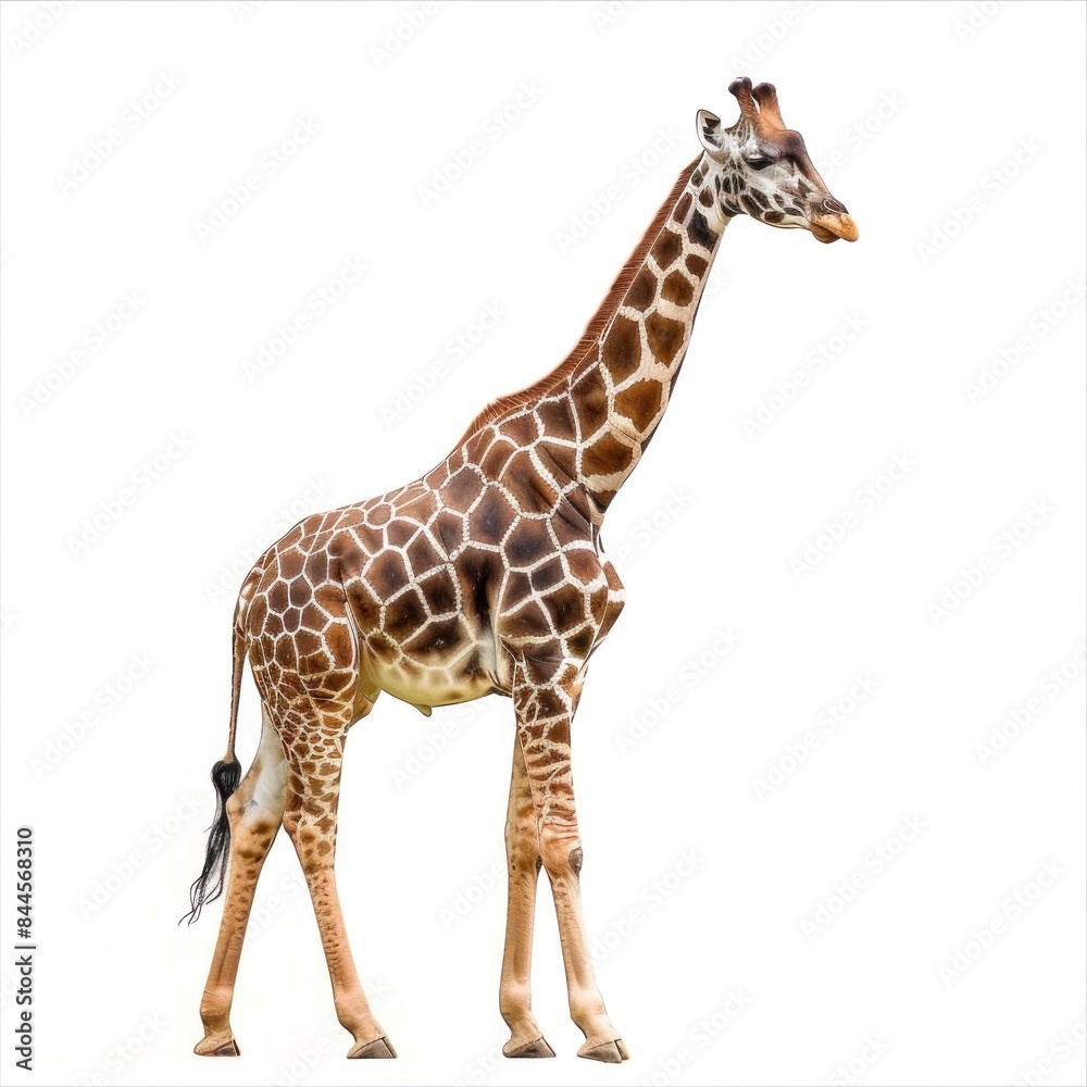Obraz premium Giraffe isolated on white background