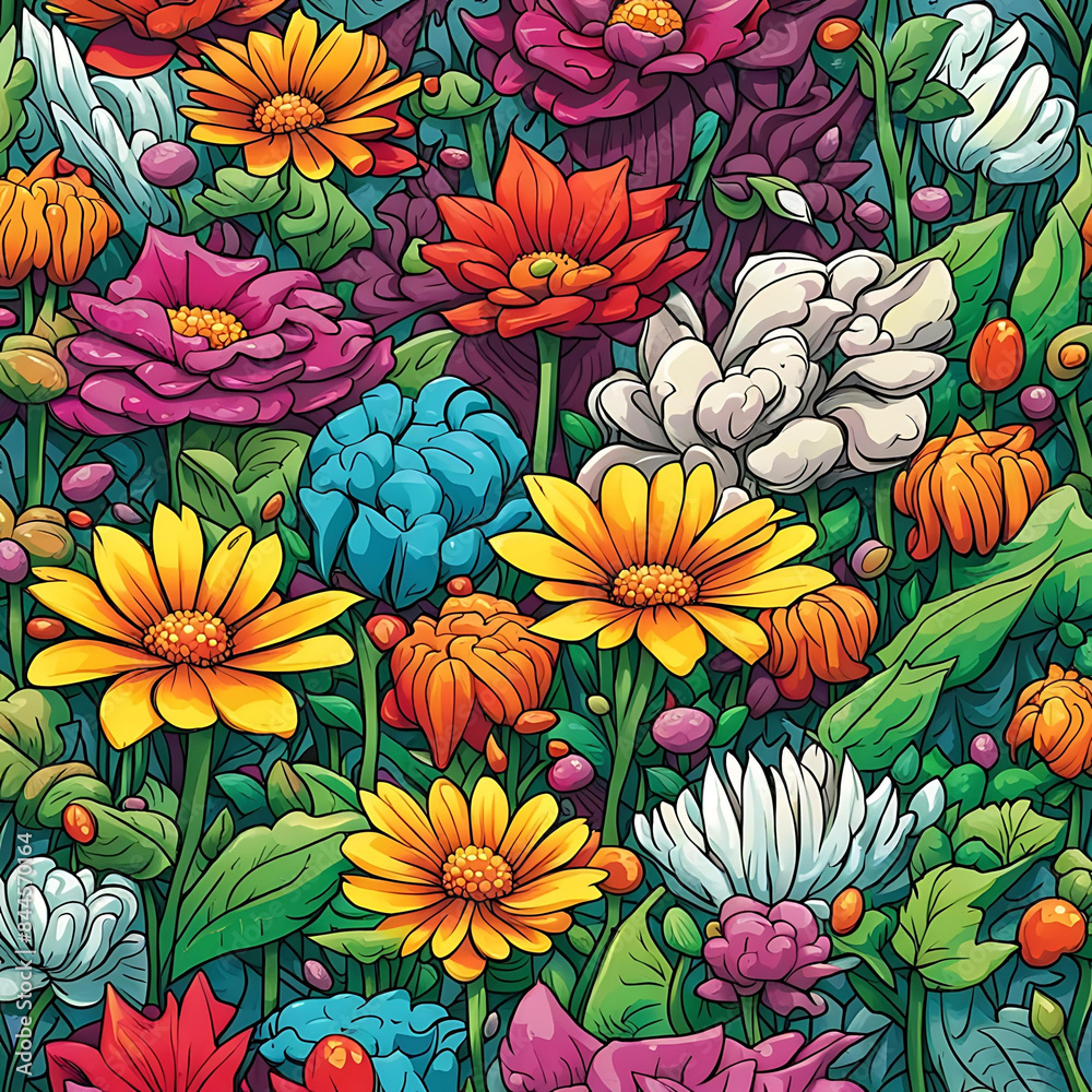 seamless pattern with flowers seamless pattern with flowers