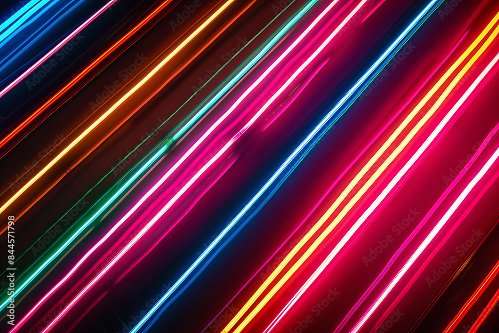 Colorful neon lines creating a dynamic pattern against a sleek black background, showcasing modern and vibrant design. Colorful neon lines creating a dynamic pattern against a sleek black background, showcasing modern and vibrant design.