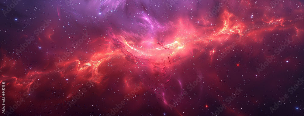 Space nebula and galaxy, Nebula and galaxies in space. Abstract cosmos background, Banner Space nebula and galaxy, Nebula and galaxies in space. Abstract cosmos background, Banner
