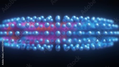 Multicolored spheres with dof effect. Computer generated 3d render