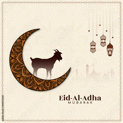 Beautiful Eid al adha mubarak cultural Islamic festival celebration banner