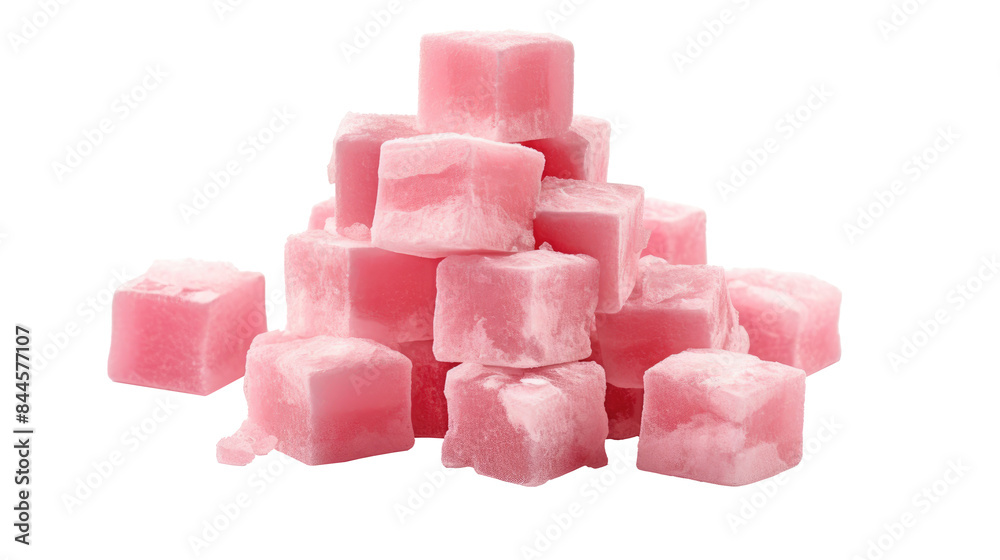 Turkish Delight on white isolated on clear png background and transparent background. Bakery and pastry concept for cafe and restaurent, AI generative. Turkish Delight on white isolated on clear png background and transparent background. Bakery and pastry concept for cafe and restaurent, AI generative.