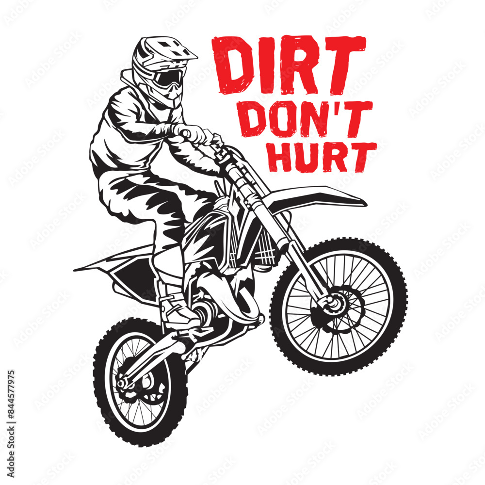 Motocross Enduro vector illustration, perfect for t shirt design and championship event logo design