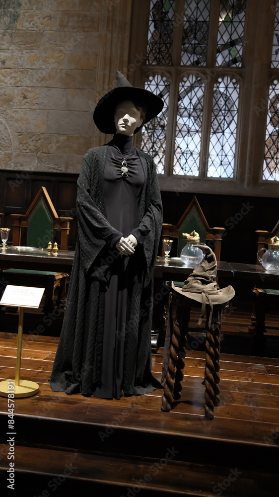 Naklejka premium Tokyo - May 15 2024: Minerva McGonagall a Character in Warner Bros. Studio. it make a new tour about the movie of Harry Potter
