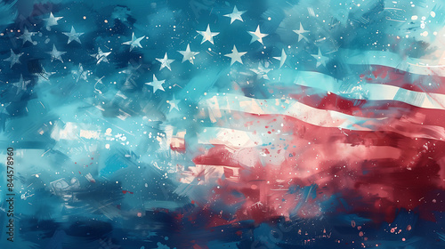 Celebrating Independence Day in US. Independence day. Liberty enlightening the world. American Celebration Usa Flag And Fireworks At Sunset. USA flag with fireworks background for 4 july independence 