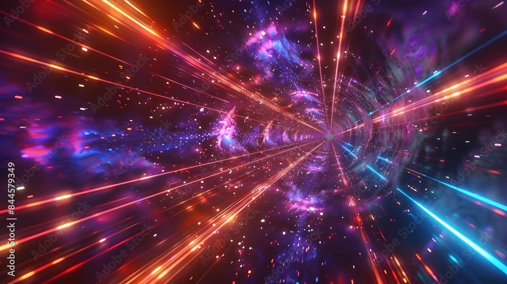 Naklejka premium Hyperspace Stars Travel Backgrounds