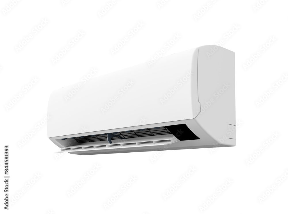 3D Render,Wall Air Conditioner on white background ,isolated object. 3D Render,Wall Air Conditioner on white background ,isolated object.
