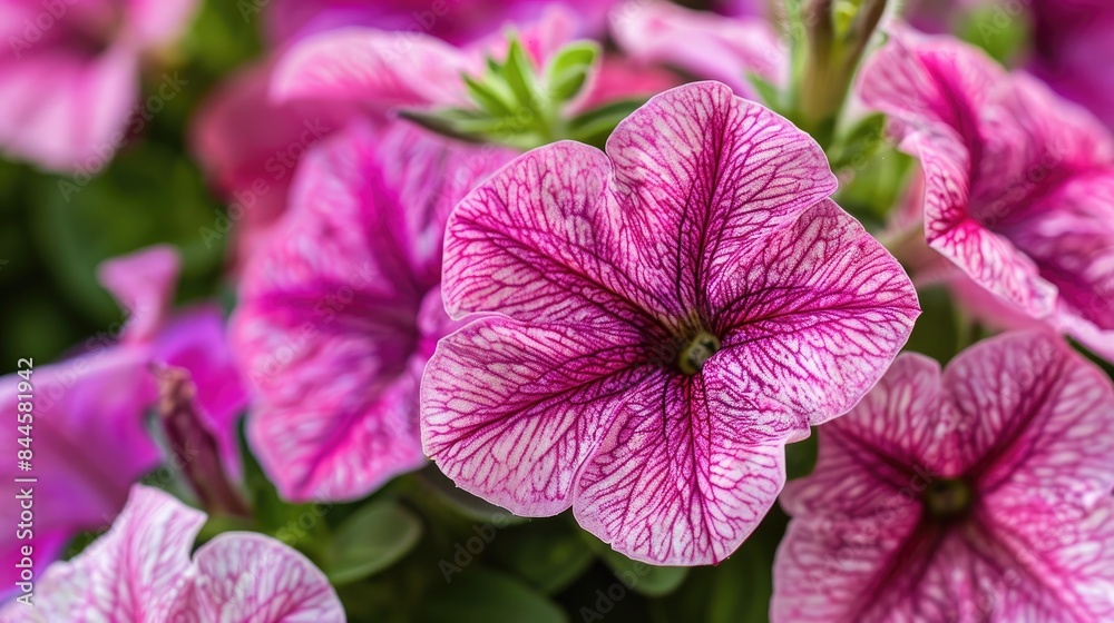 Petunia flowers in close up bloom Petunia flowers in close up bloom