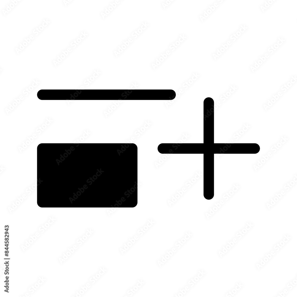Obraz premium Add List Icon Vector Symbol Design Illustration