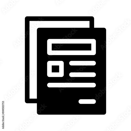 Newspaper Icon Vector Symbol Design Illustration