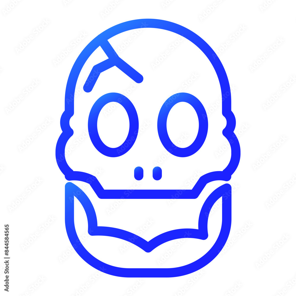 skull gradient icon