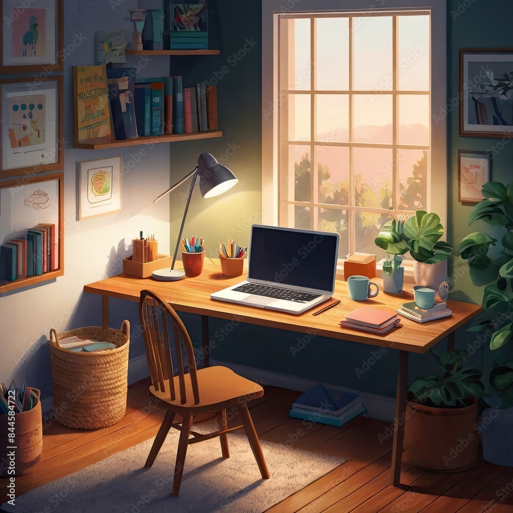 Cozy Home Study Area for Remote Learning Cozy Home Study Area for Remote Learning
