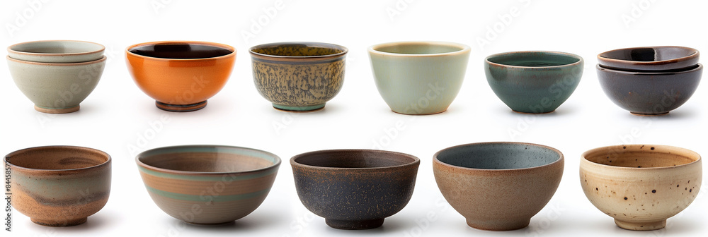 collection of bowl isolated on white background collection of bowl isolated on white background