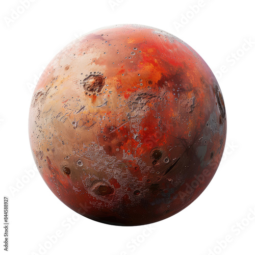 Mars red planet mars element for designers on white background