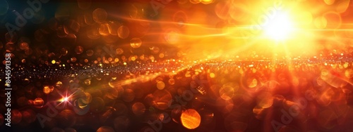 yellow colorful sunlight lens flare