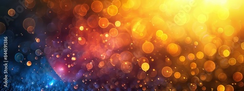 yellow colorful sunlight lens flare background