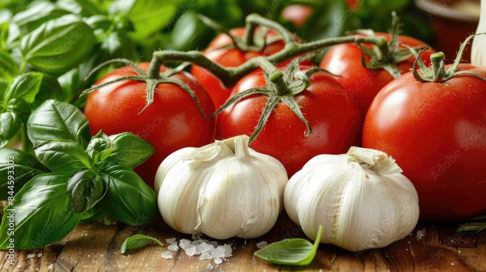Italian Food Essence Tomatoes Garlic and Basil Italian Food Essence Tomatoes Garlic and Basil