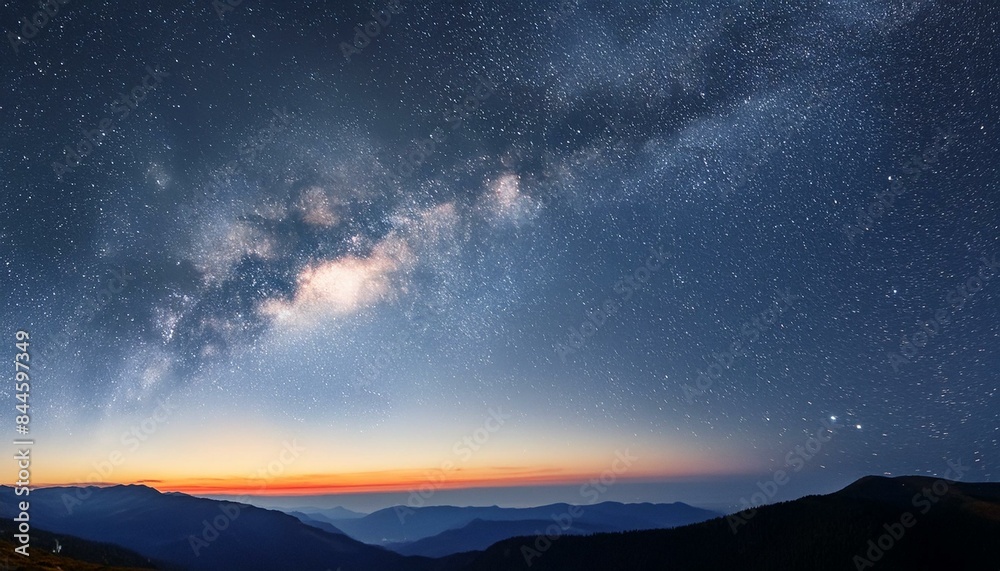 Fototapeta premium 雲海と幻想的な天の川