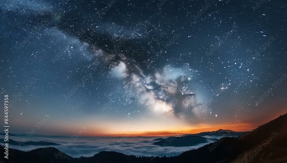 Fototapeta premium 山頂から望む天の川2
