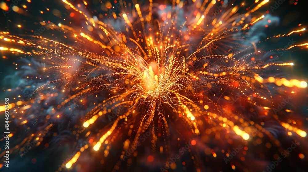 Abstract image of bright, colorful explosion with vivid light effects, perfect for festive, celebration or creative backgrounds. Abstract image of bright, colorful explosion with vivid light effects, perfect for festive, celebration or creative backgrounds.