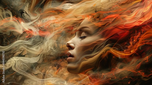 Generate an image that embodies the fusion of humanity and artistic expression