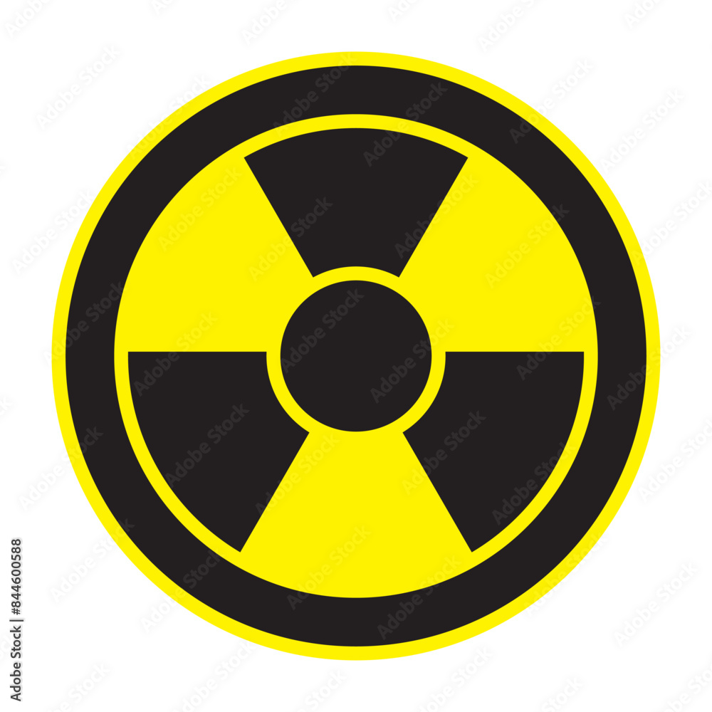Radiation symbol. Radioactivity alert sign. Radiation symbol. Radioactivity alert sign.