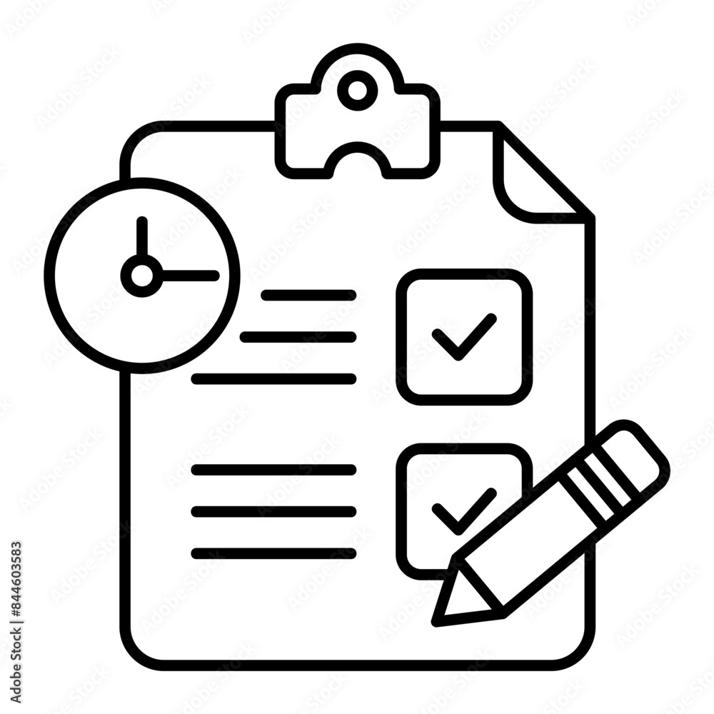 Task line icon illustration vector graphic Task line icon illustration vector graphic